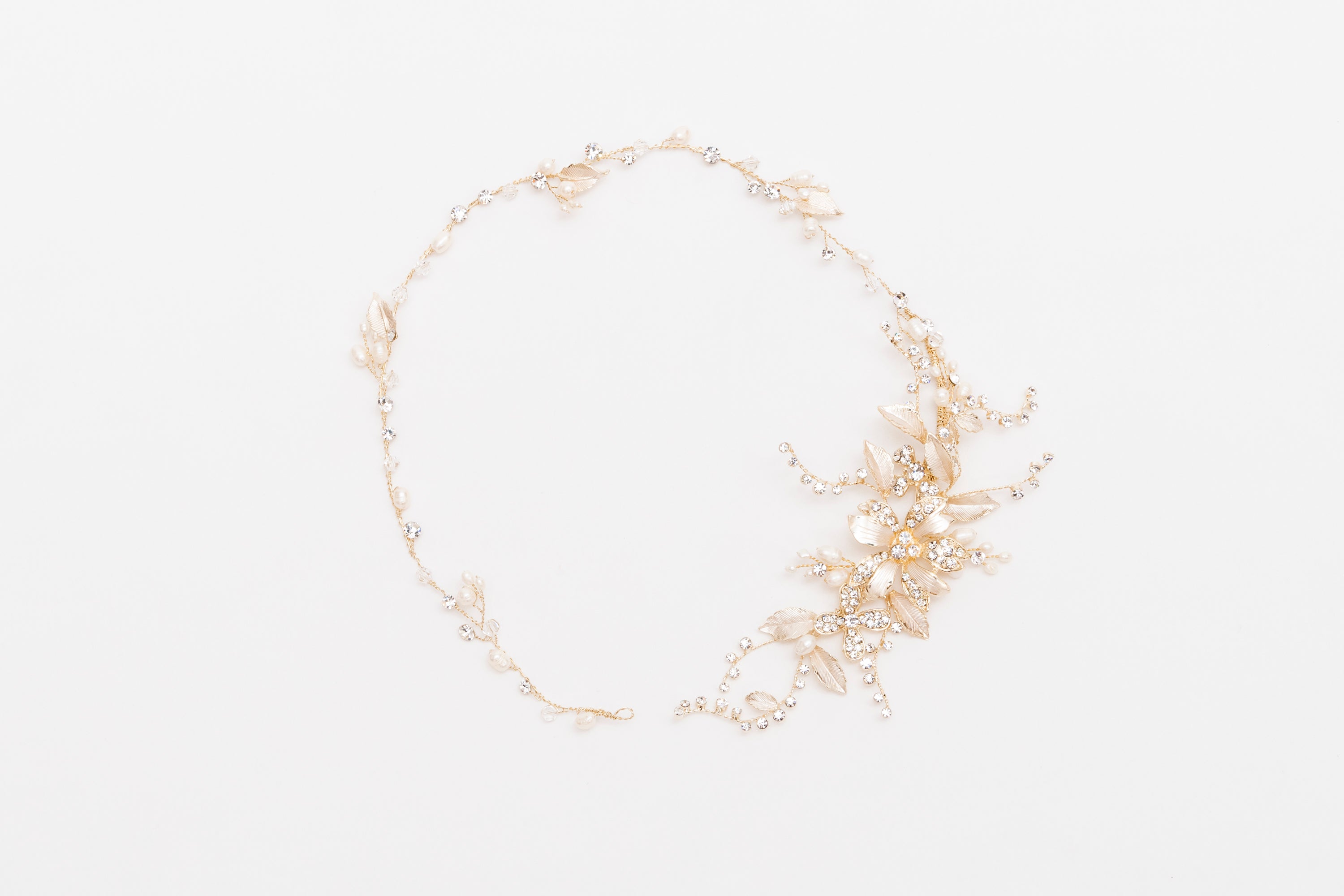 ivory knot-bridal hair accessories-wedding hair vine-lina