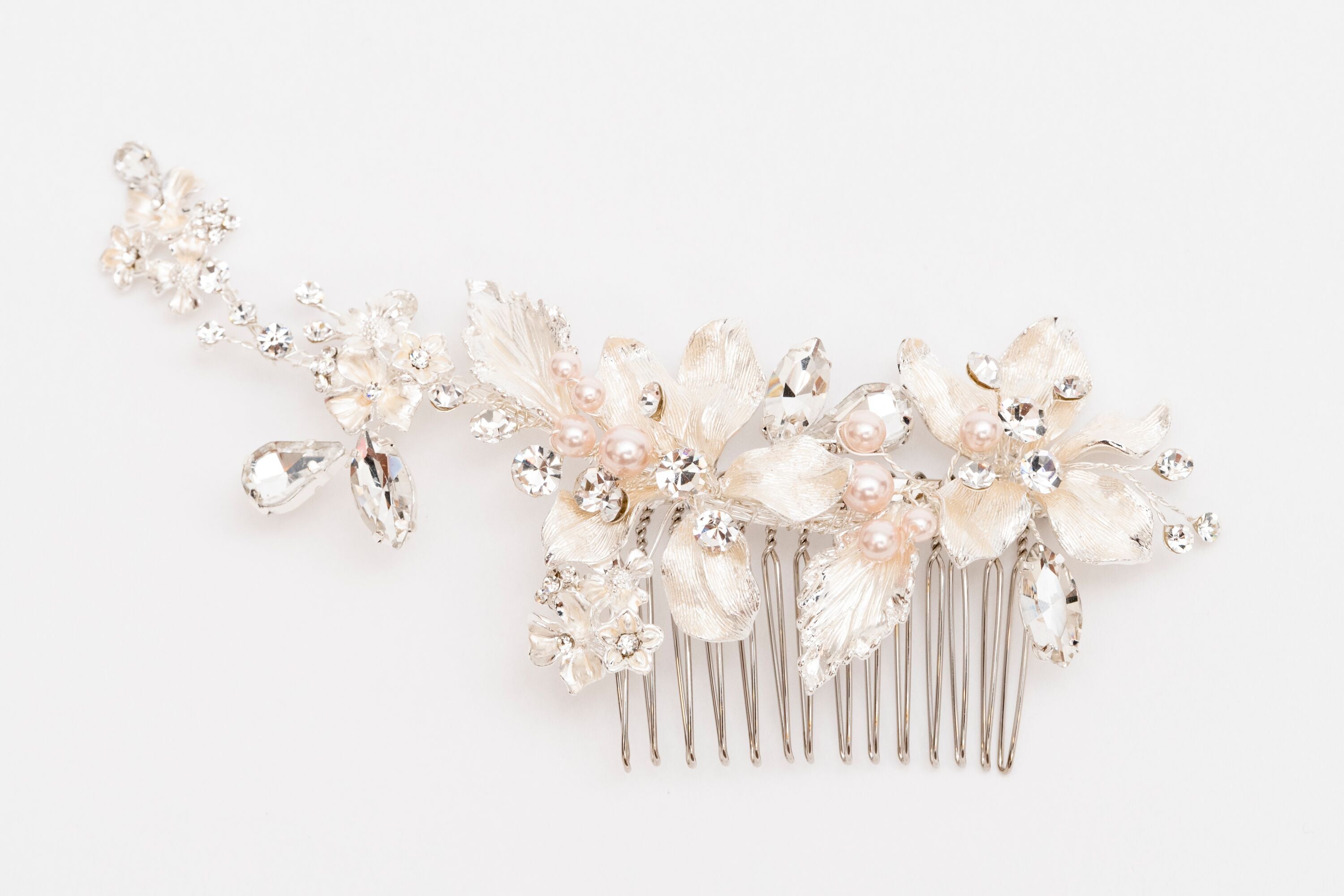 ivory knot-wedding hair comb-charlotte