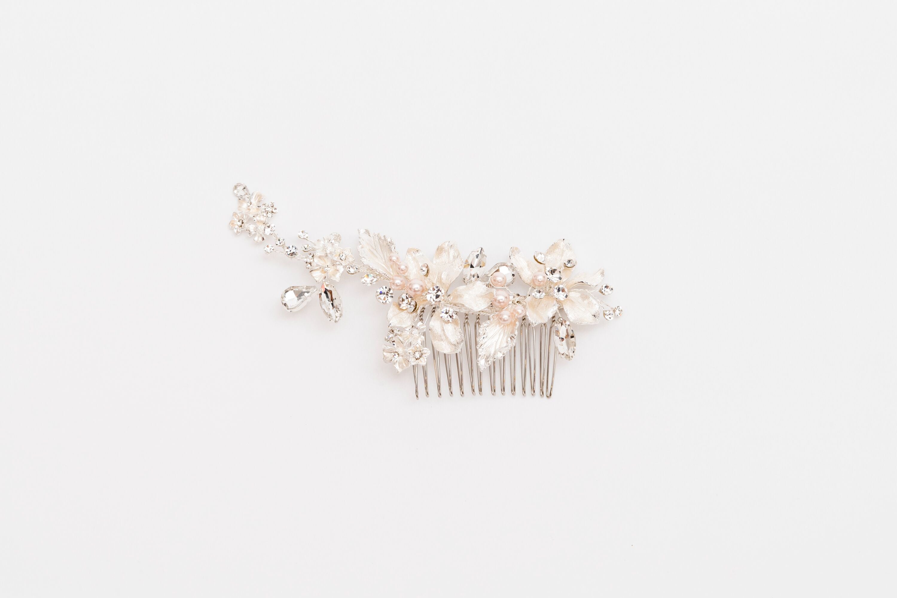 ivory knot-wedding hair comb-charlotte