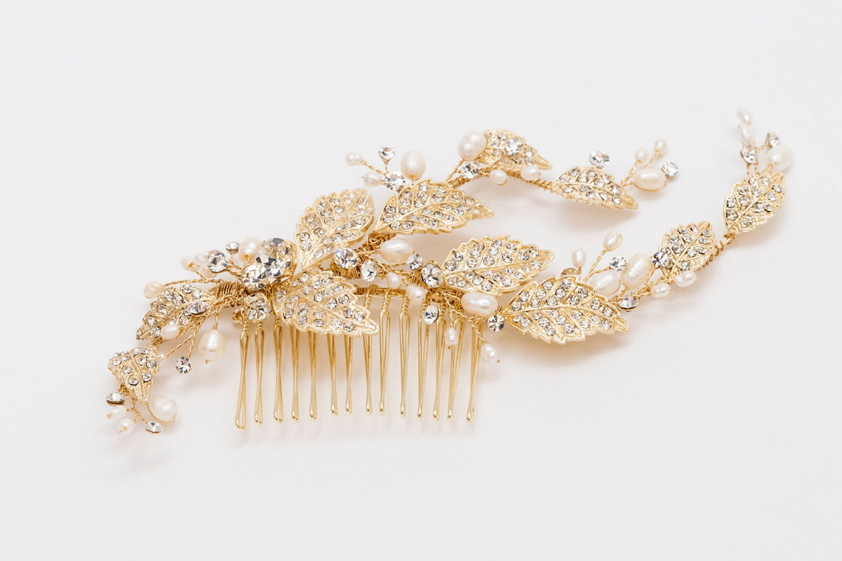 ivory knot-wedding hair accessories-bridal combs-misty