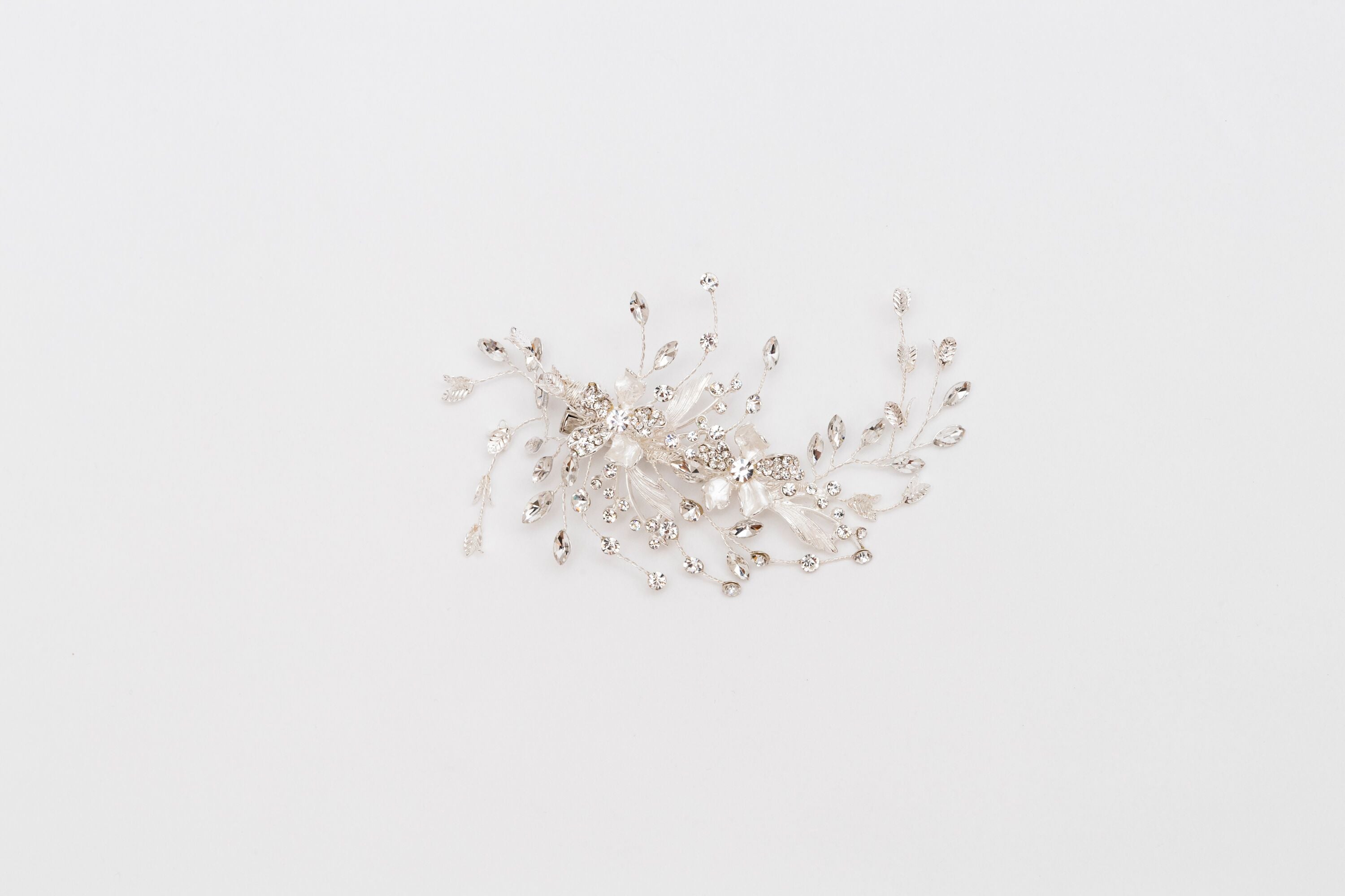 ivory knot-wedding clips-bridal hair clip-hayley