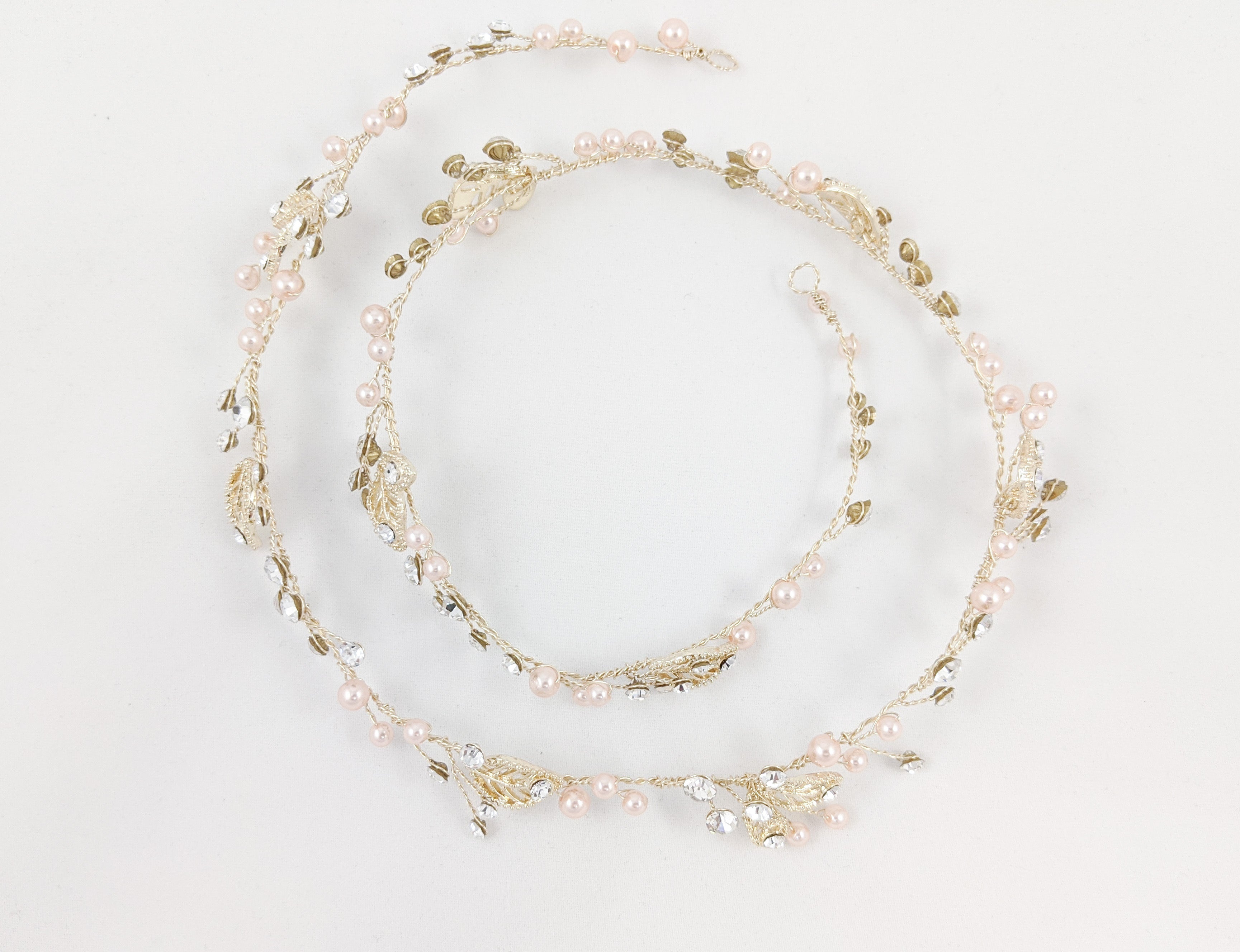 ivory knot-wedding accessories-bridal hair vines-petra-pearls