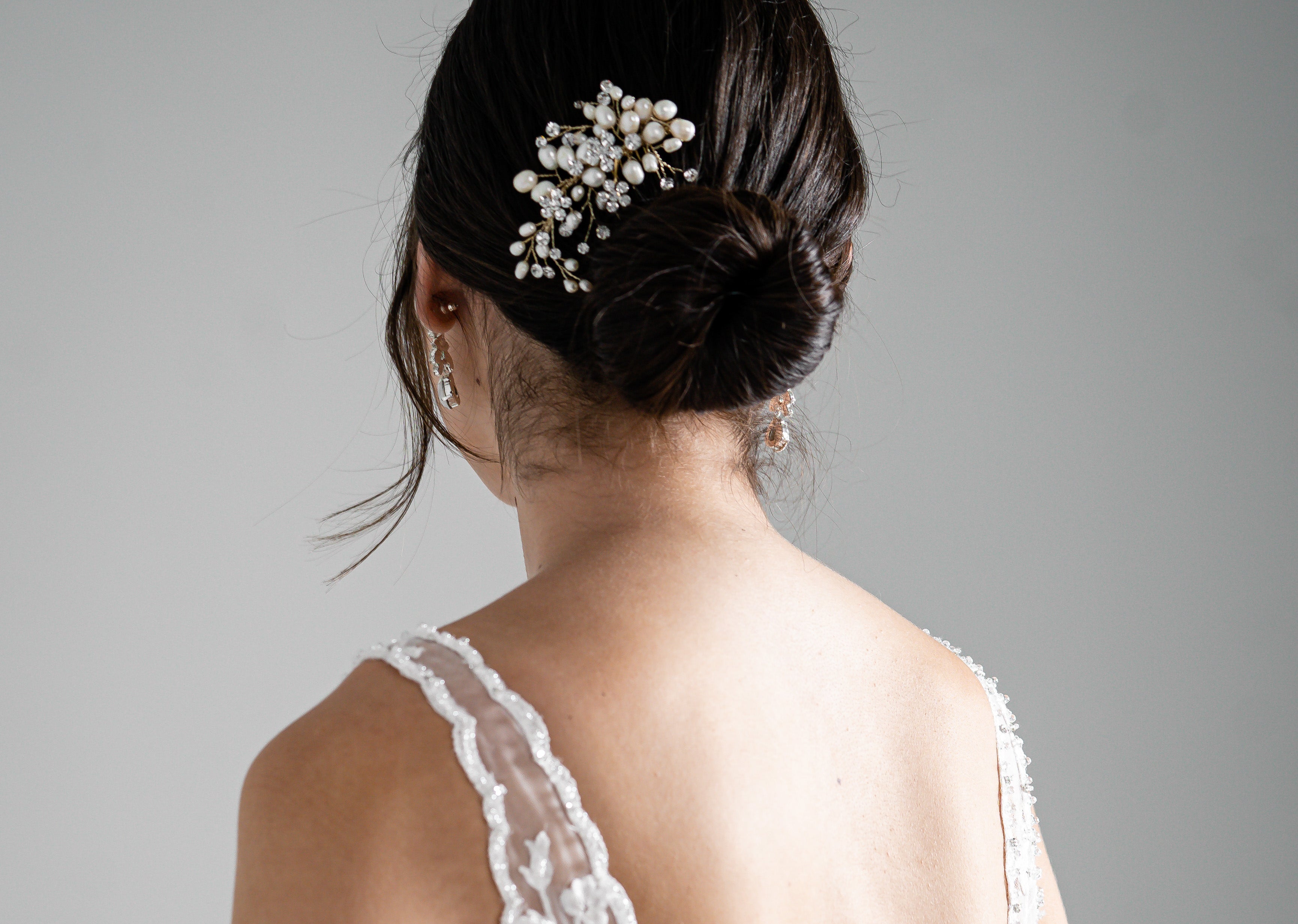 ivory knot-bridal hair pieces-wedding hair combs-kate
