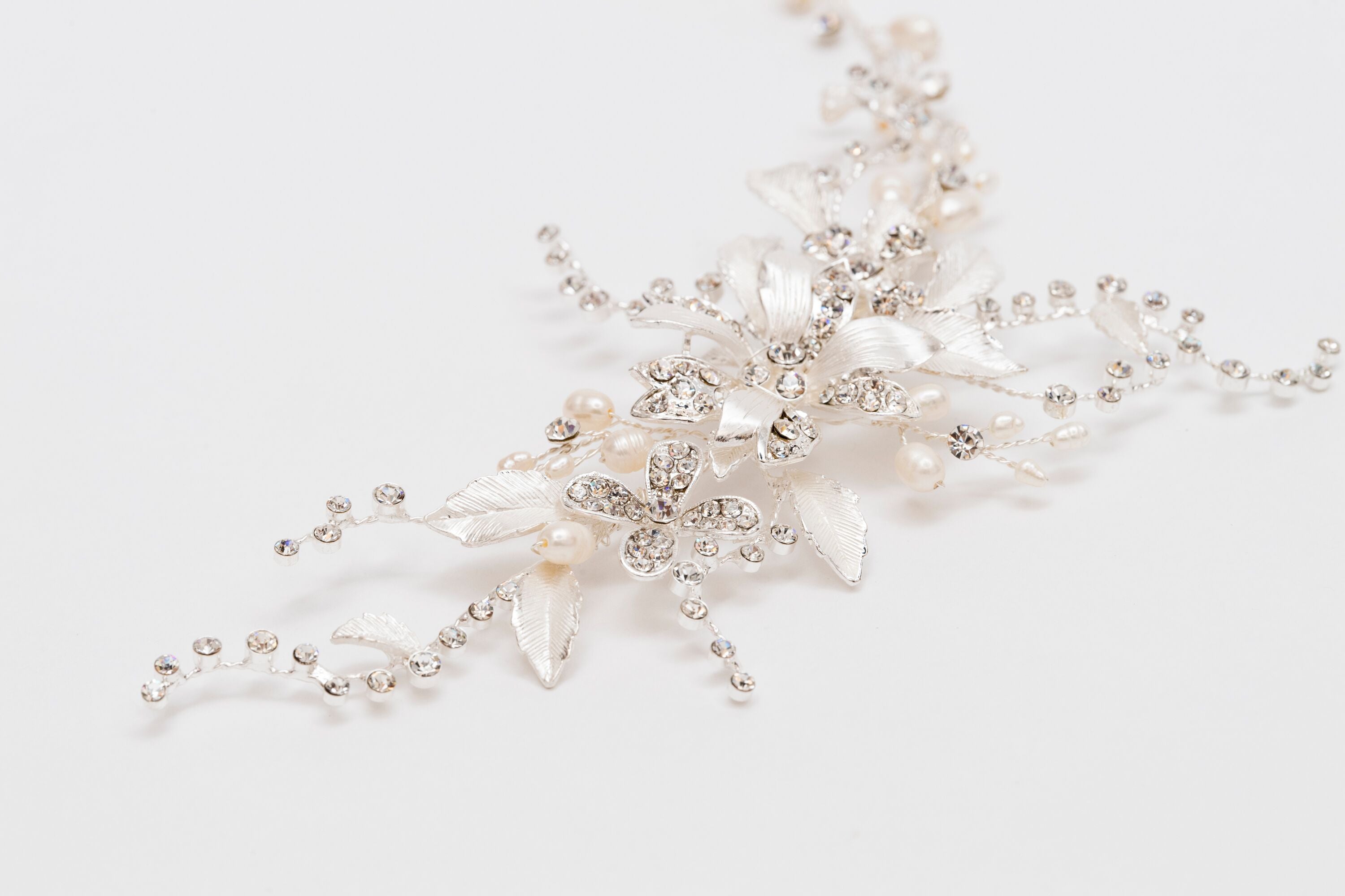 ivory knot-bridal hair accessories-wedding hair vine-lina