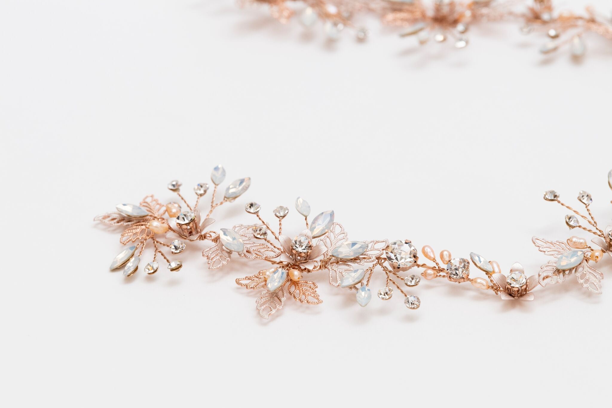 ivory knot-wedding hair accessories-bridal hair vines-elena