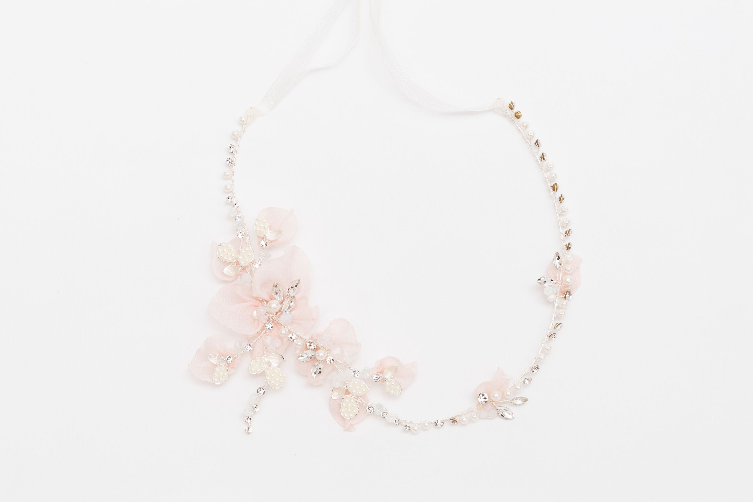 ivory knot-bridal hair vines-cera-blush