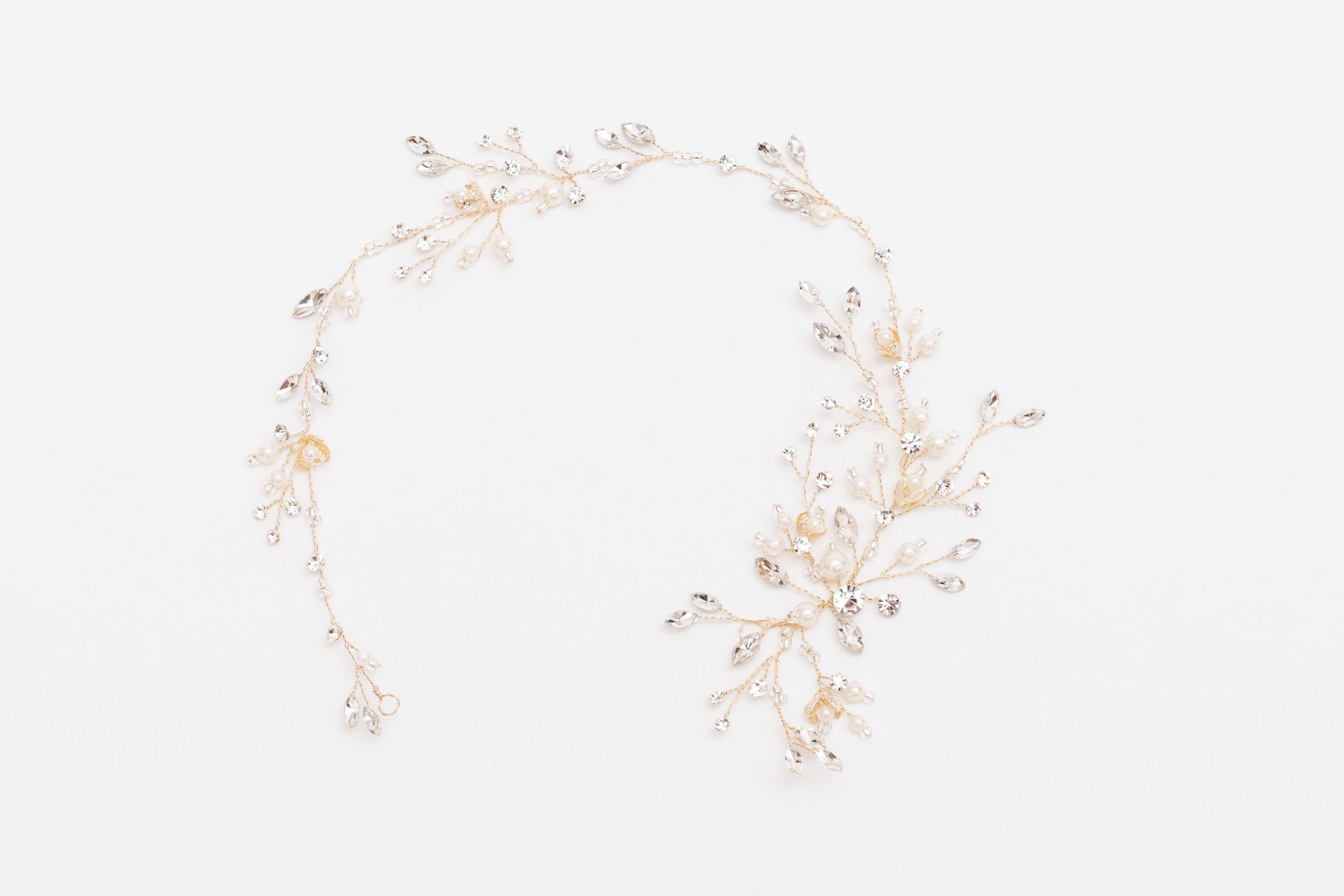 ivory knot-wedding accessories-bridal hair vine-taylor-gold
