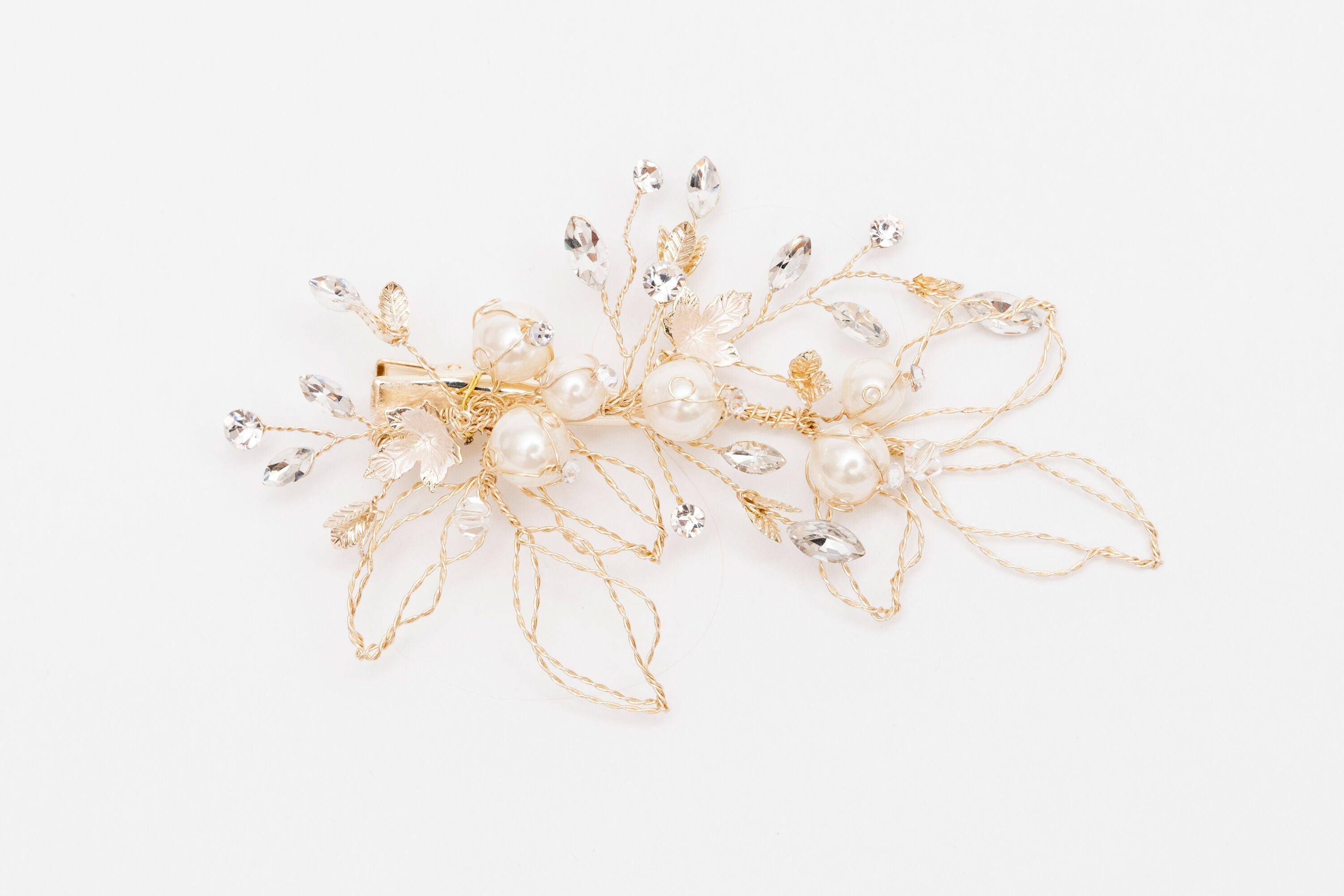 ivory knot-wedding accessories-bridal hair clips-harriet