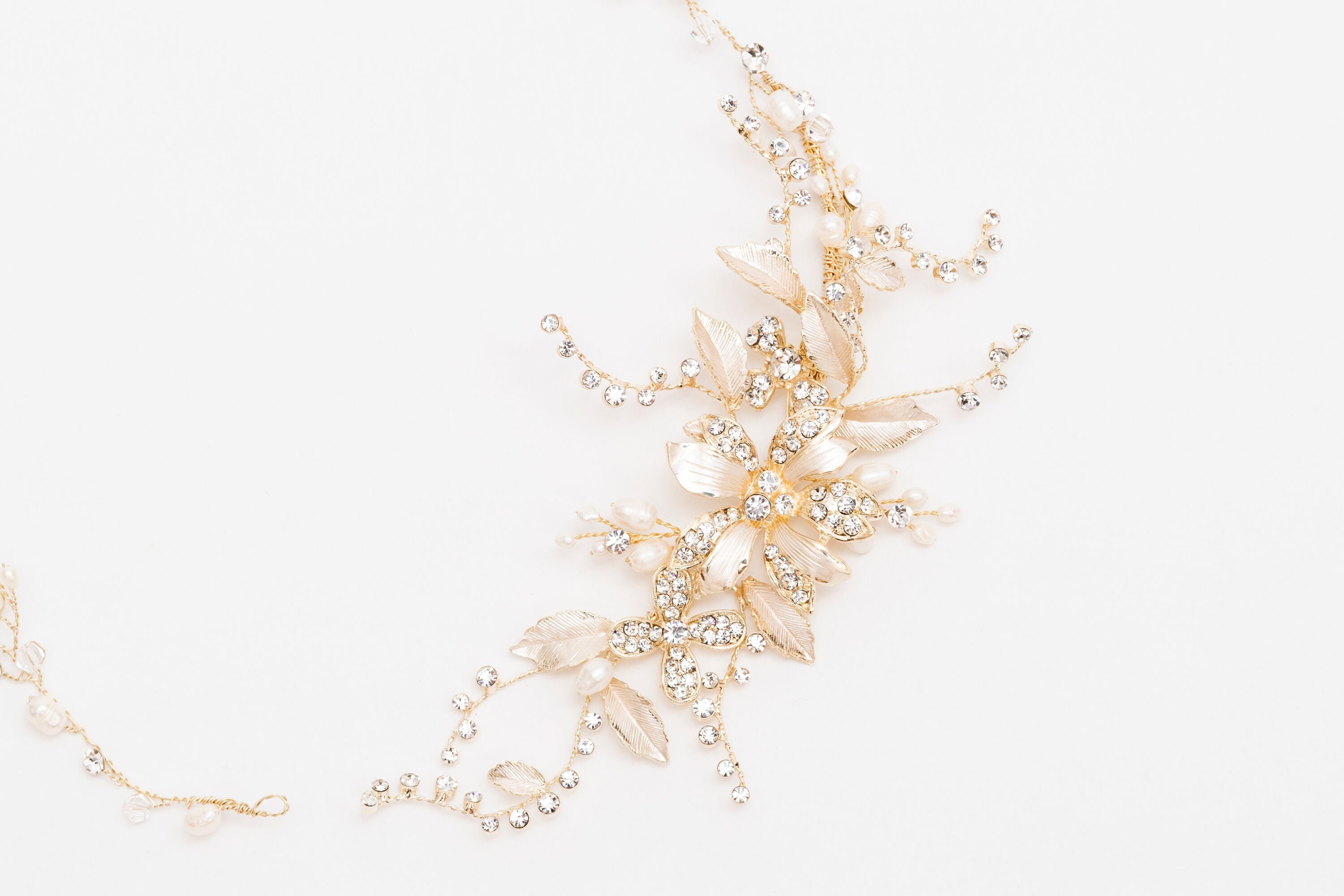 ivory knot-bridal hair accessories-wedding hair vine-lina